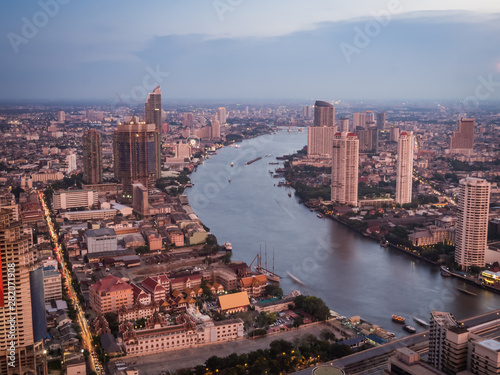 Cityscape of Bangkok City Asia Thailand at night