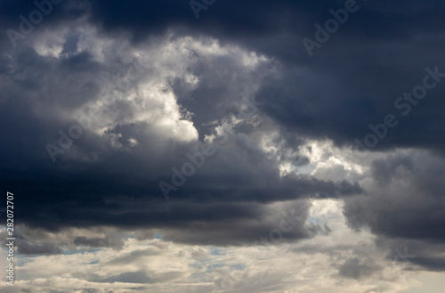 dramatic sky with clouds