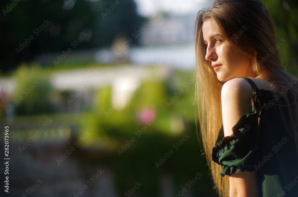 beautiful young blonde with long flowing hair and blue eyes in an old castle beautiful young blonde with long flowing hair and blue eyes in an old castle