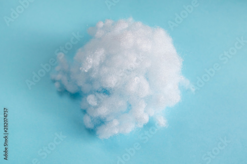white synthetic winterizer on blue background photo
