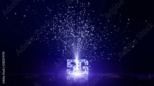 5G connectivity digital data futuristic information of things IOT big data cloud computing using artificial intelligence AI, Technology background concepts