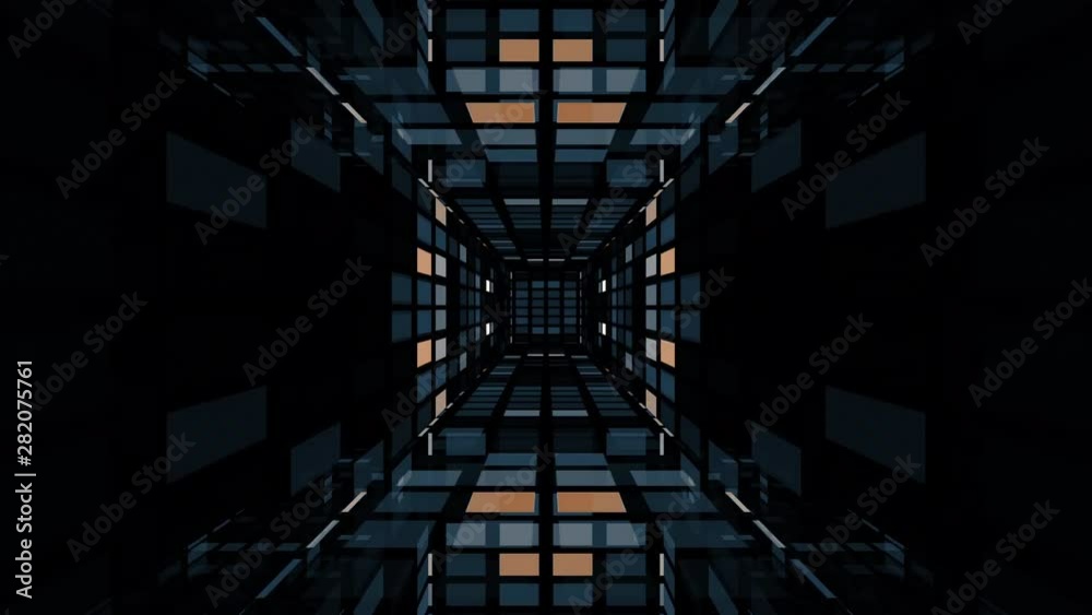 Kaleido 1062: Futuristic digital technology kaleidoscope (Loop).