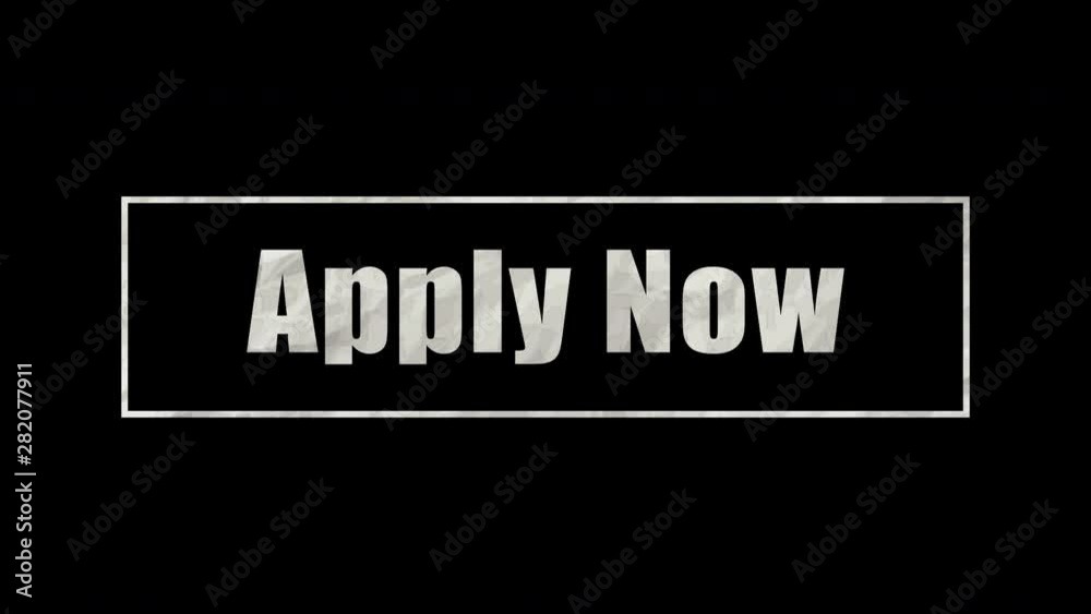 Apply Now text animating in and out with Paper Texture - Call to Action overlay - Pro Res 4444 with Alpha Channel in 4K Apply Now text animating in and out with Paper Texture - Call to Action overlay - Pro Res 4444 with Alpha Channel in 4K