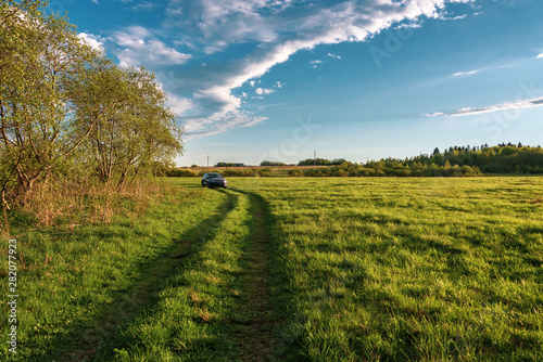 Fototapeta Naklejka Na Ścianę i Meble -  Rural landscape with a dirt road