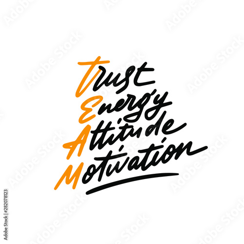 Team typography poster. Vector Typography Banner Design Concept 