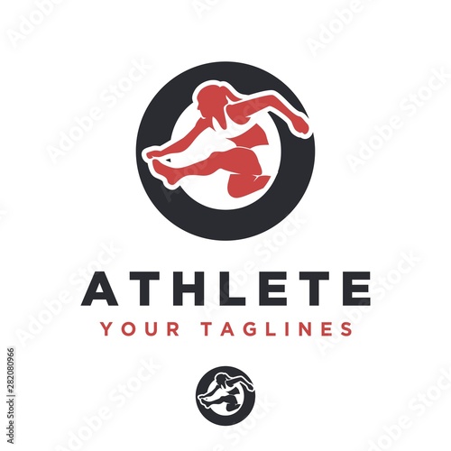 vector illustration of a female athlete