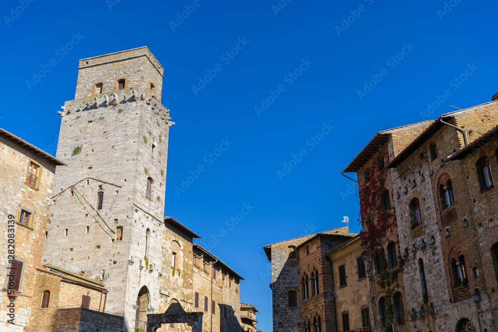 San Gimignano medieval architecture at central square