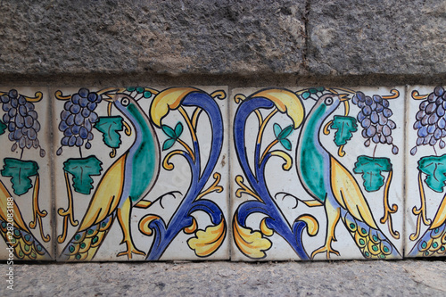 Le famose ceramiche della Scalinata di Santa Maria del Monte di Caltagirone in Sicilia	 photo