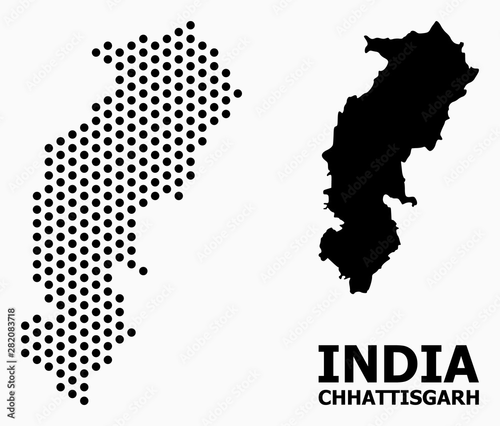 Dot Mosaic Map of Chhattisgarh State