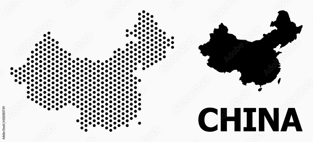 Pixelated Mosaic Map of China