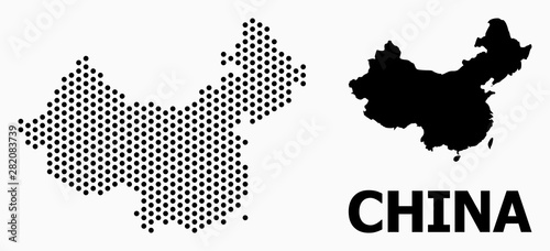 Pixelated Mosaic Map of China