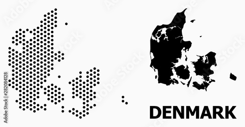 Pixelated Pattern Map of Denmark