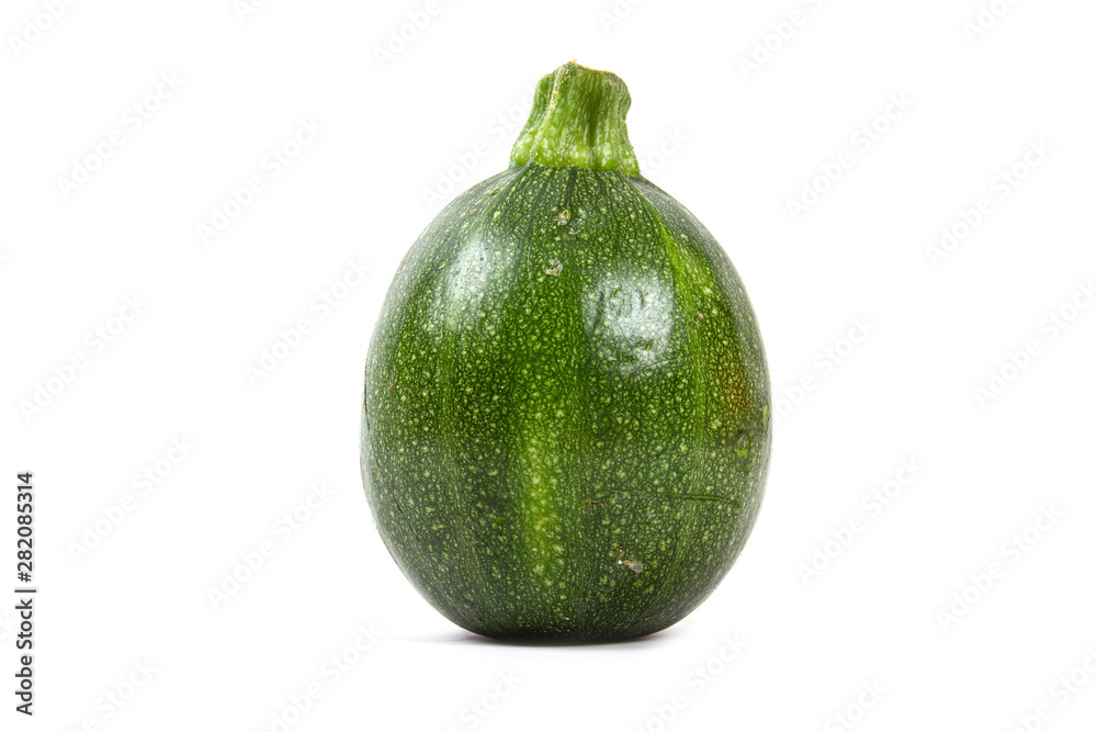 Round zucchini on white background Round zucchini on white background