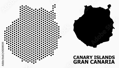 Dot Pattern Map of Gran Canaria photo