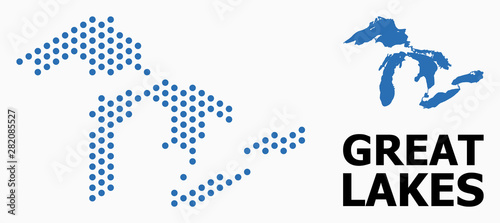 Pixelated Pattern Map of Great Lakes