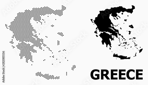 Pixelated Mosaic Map of Greece