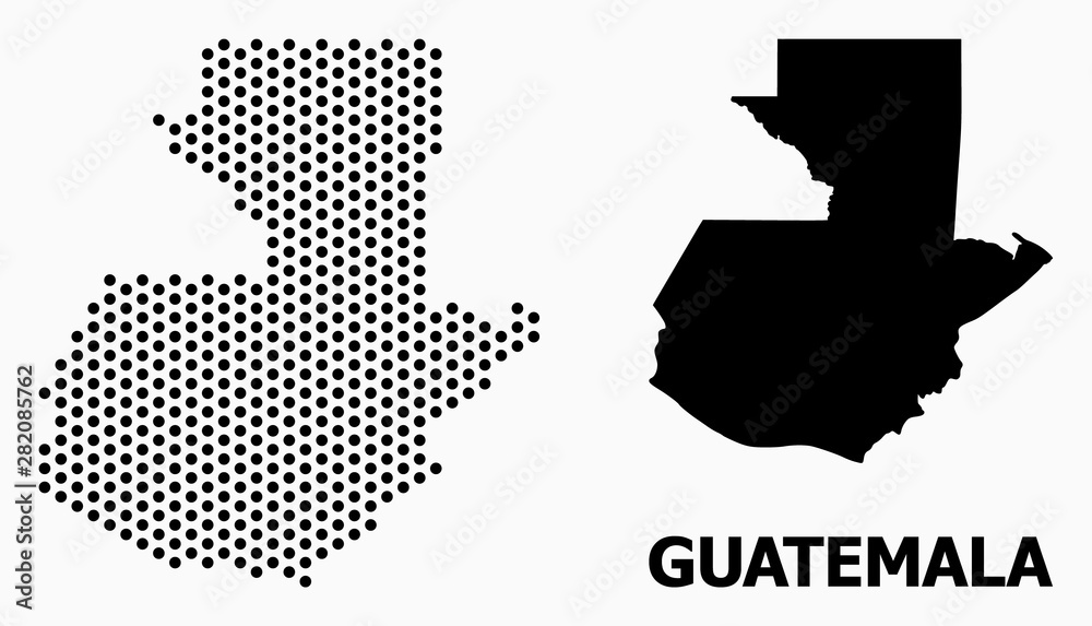 Pixelated Pattern Map of Guatemala