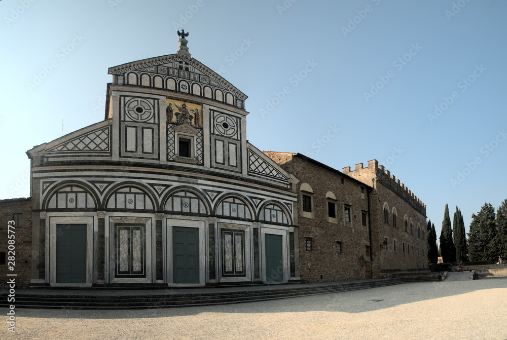 The basilica of Abbazia di San Miniato al Monte in Florence, Tuscany