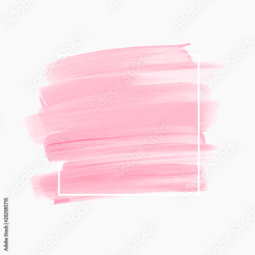 Wallpaper Mural Logo brush stroke painted watercolor background vector over square frame. Perfect design for headline and sale banner.  Torontodigital.ca