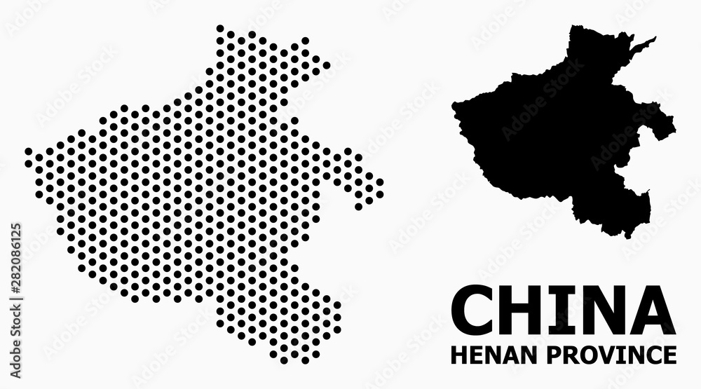 Pixel Mosaic Map of Henan Province