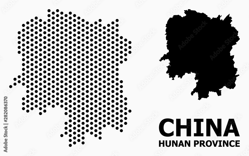 Pixelated Mosaic Map of Hunan Province