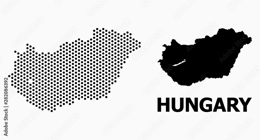 Pixelated Pattern Map of Hungary