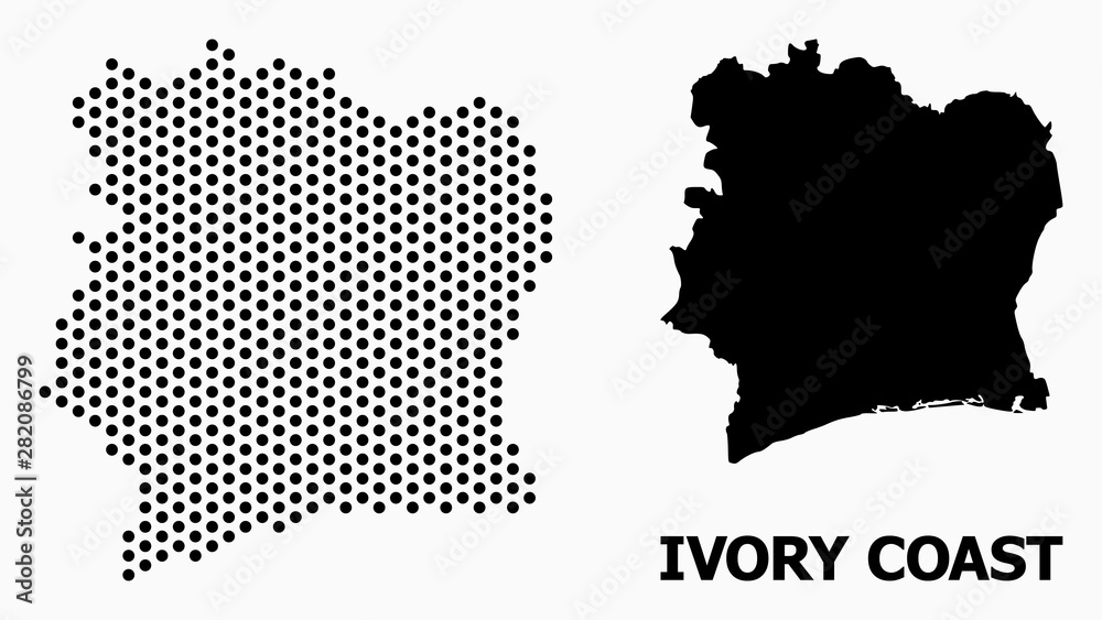 Pixelated Pattern Map of Ivory Coast
