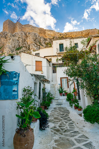 Fototapeta Naklejka Na Ścianę i Meble -  Anafiotika neighborhood under Acropolis, Athens, Greece