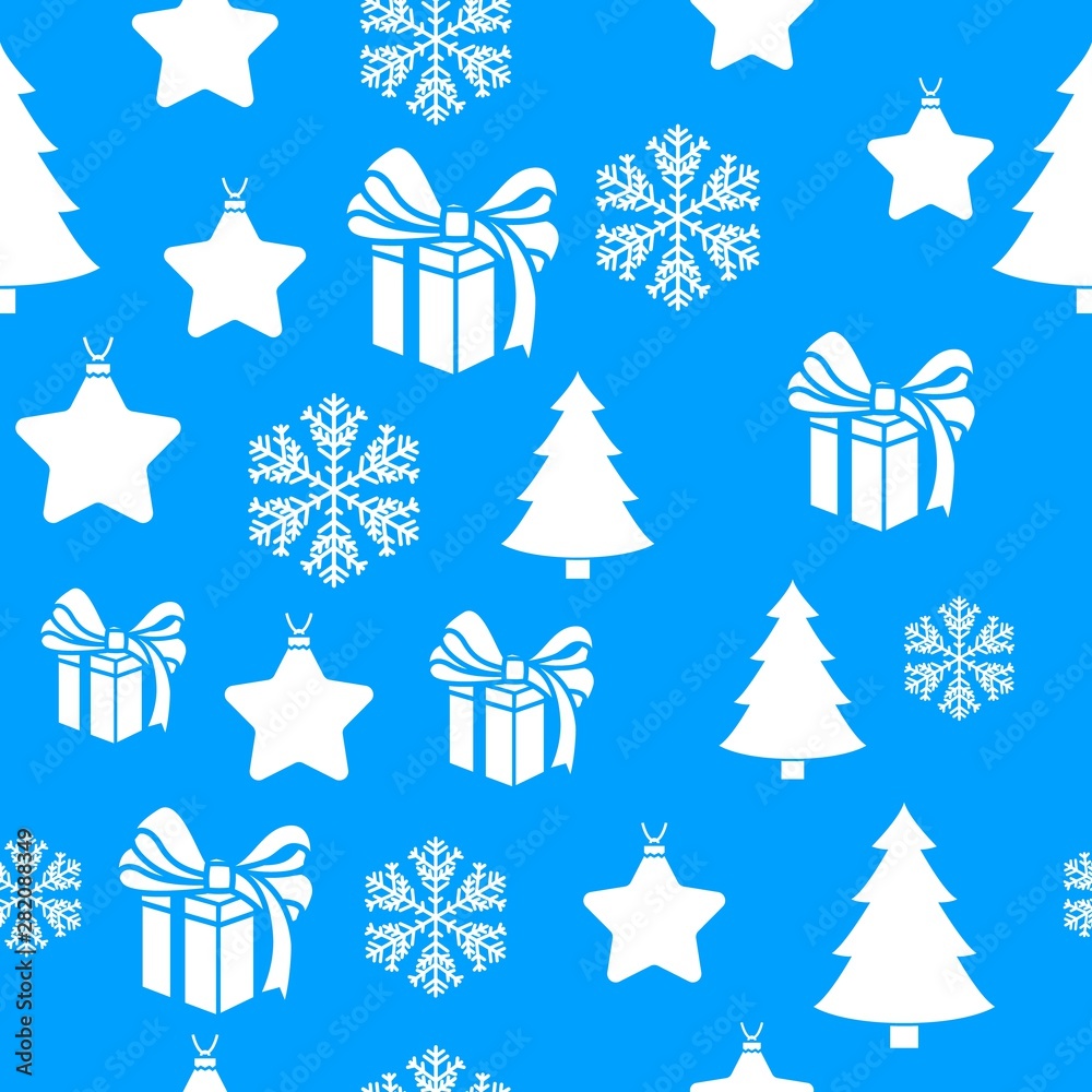 Winter white snowflakes card vector on blue background. Macro flying border illustration, holiday banner with flakes confetti scatter frame, snow elements. Cold season symbols. Wrapping paper and foil