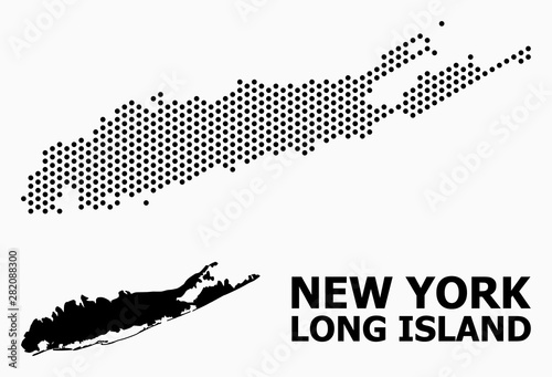 Pixelated Pattern Map of Long Island