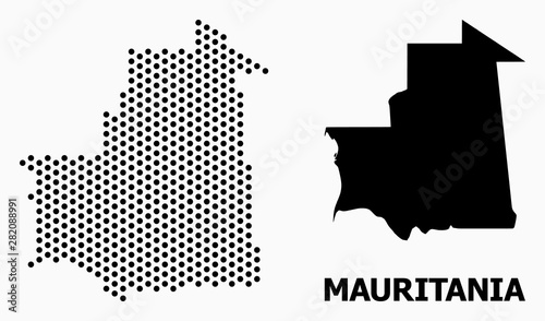 Pixelated Pattern Map of Mauritania