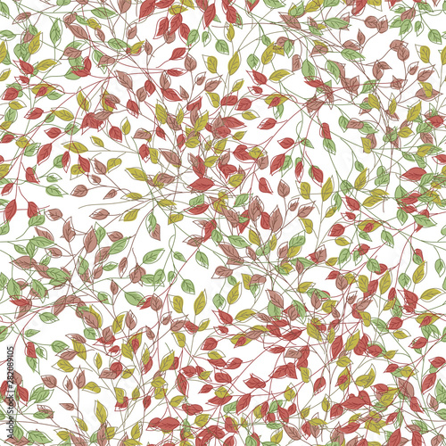Seamless pattern with leaves. Vector. EPS 10.