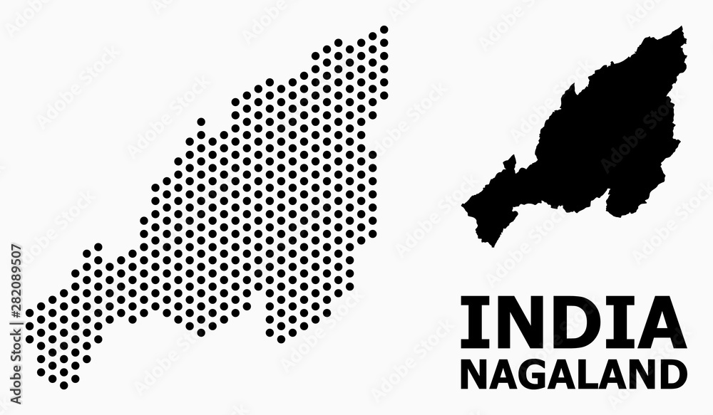 Pixelated Pattern Map of Nagaland State