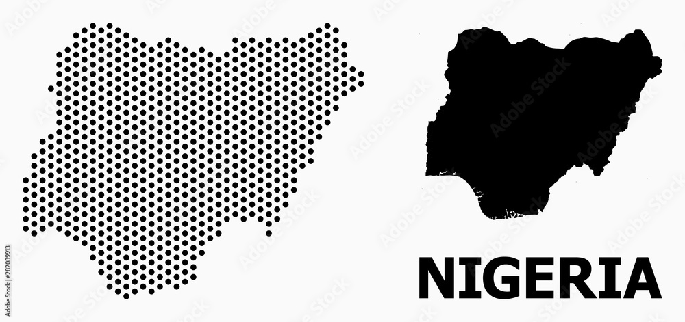 Dotted Pattern Map of Nigeria