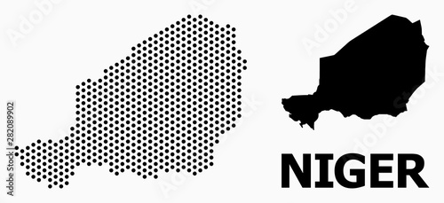 Foto Pixel Pattern Map of Niger