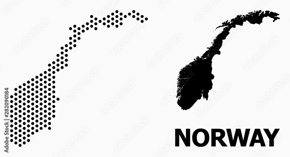 Pixelated Pattern Map of Norway