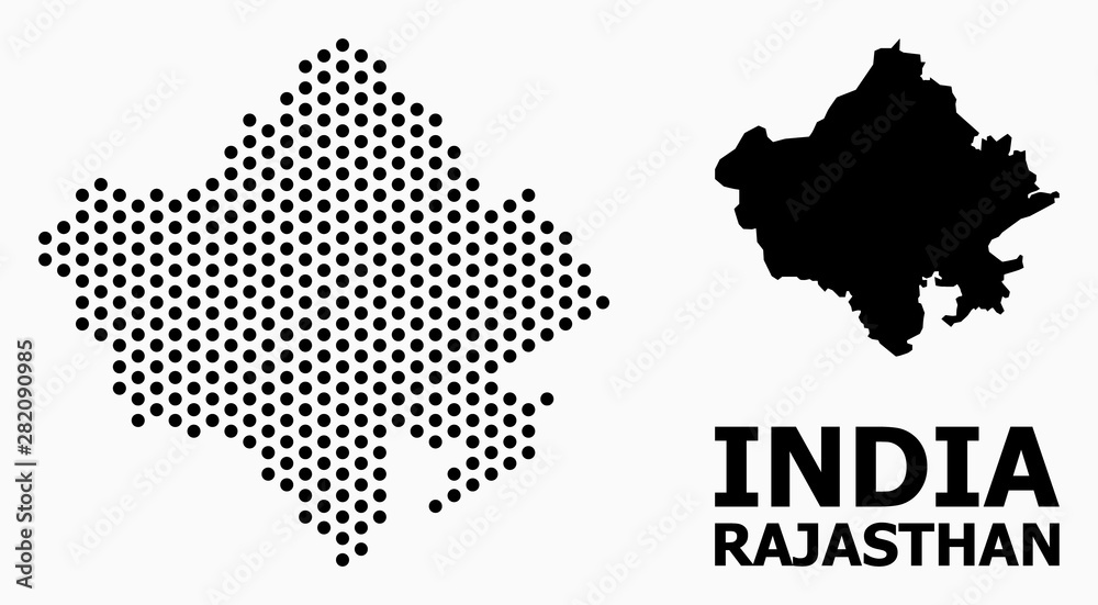 Dot Pattern Map of Rajasthan State
