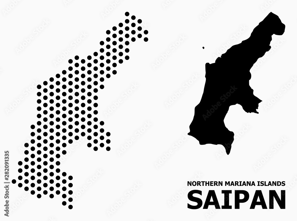 Dot Pattern Map of Saipan Island