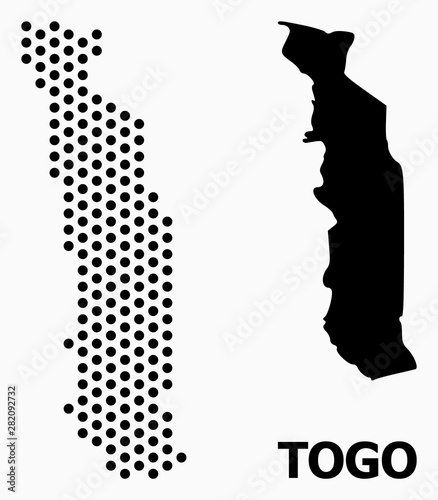 Dotted Mosaic Map of Togo