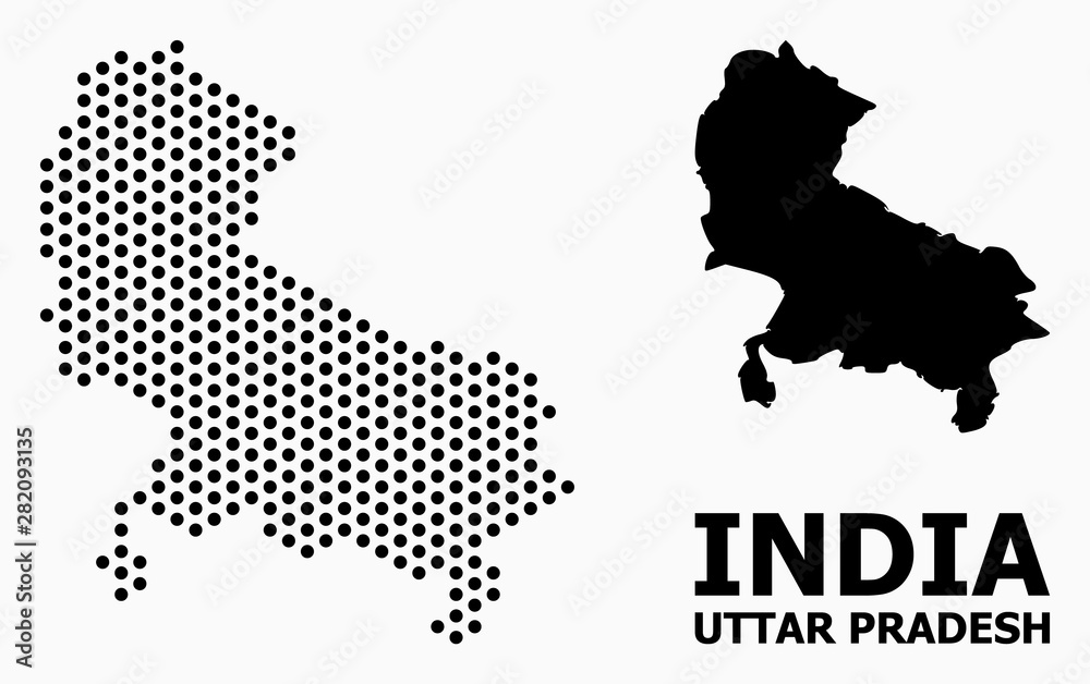 Pixel Pattern Map of Uttar Pradesh State