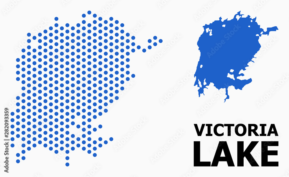 Pixel Mosaic Map of Victoria Lake