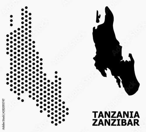 Pixelated Pattern Map of Zanzibar Island photo