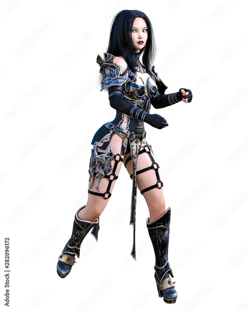 Warrior amazon woman with sword and metal blade. Warrior amazon woman with sword and metal blade.