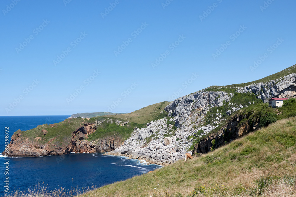 Puerto Calderon cliff in Cantabria, Spain