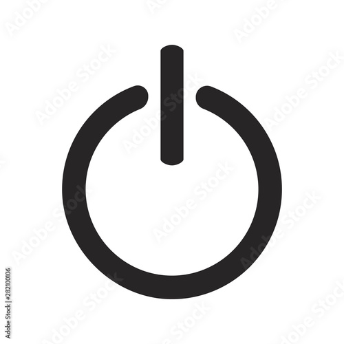 power on or turn power off flat icon for apps