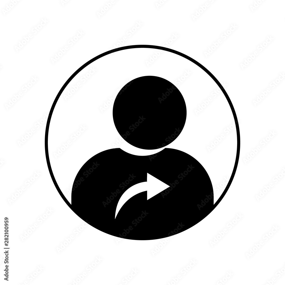 Black user icon vector illustration on white background Black user icon vector illustration on white background