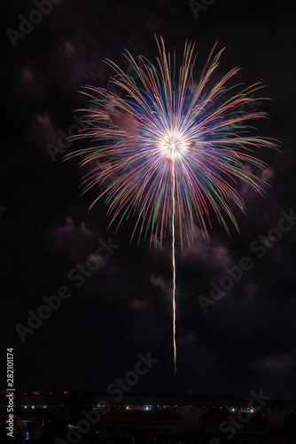 A display of colorful fireworks are very beautiful