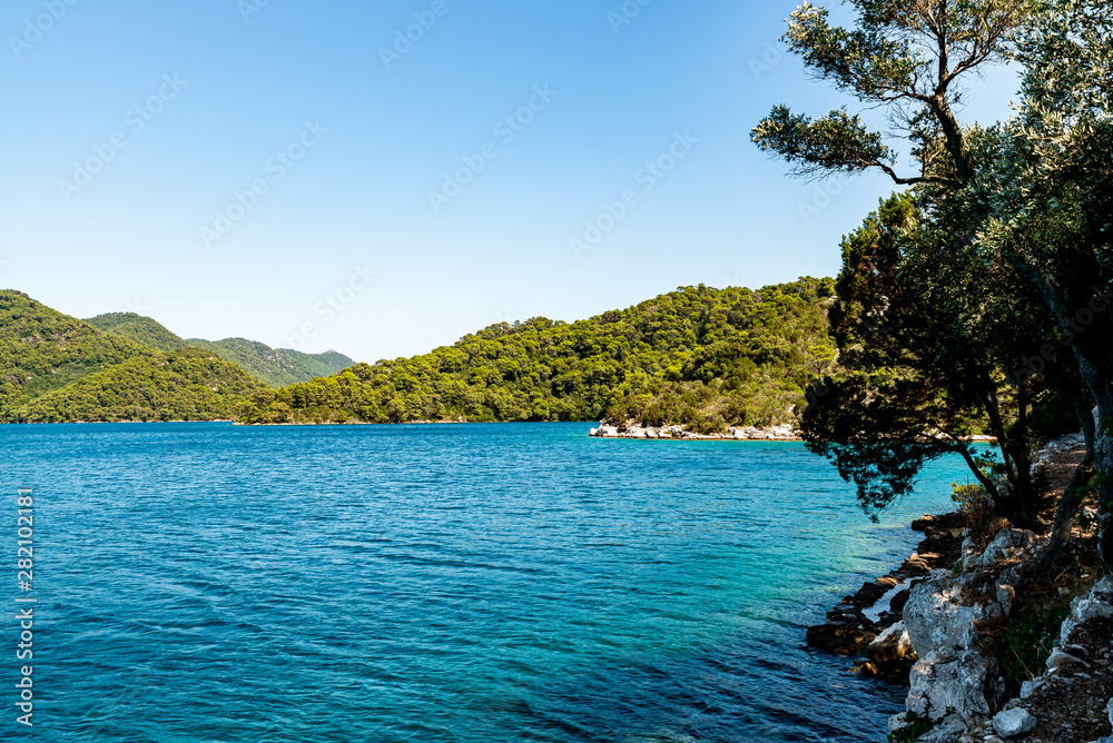 View to the isles of mljet and its nice water