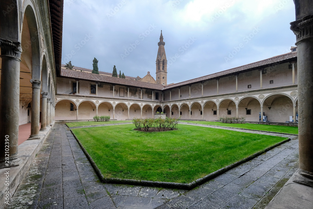 Basilica of Santa Croce. Courtyard. Florence, Italy