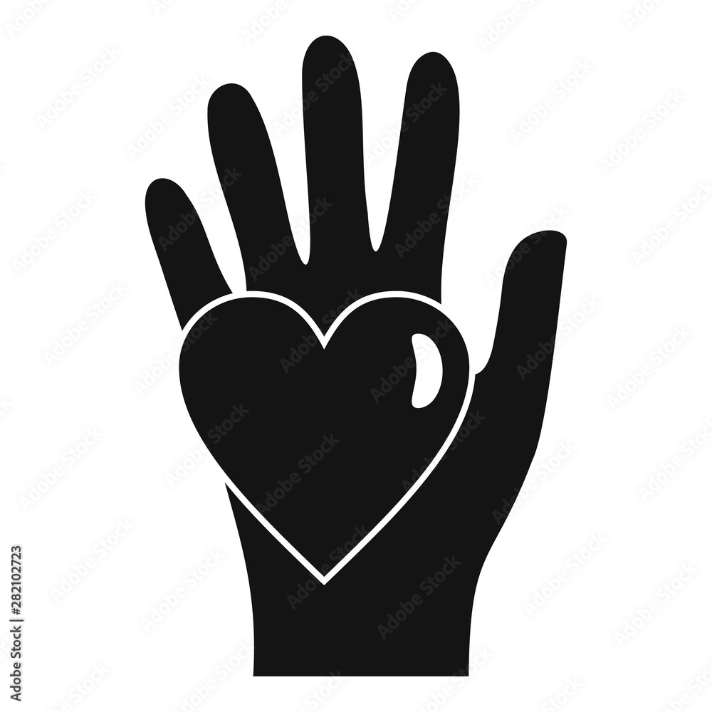 Hand keep heart icon. Simple illustration of hand keep heart vector icon for web design isolated on white background Hand keep heart icon. Simple illustration of hand keep heart vector icon for web design isolated on white background